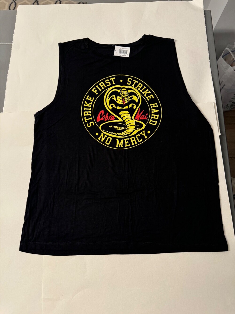 Cobra Kai Shirt Men Small  Black Tank Top Snake Graphic Tee Karate Kid